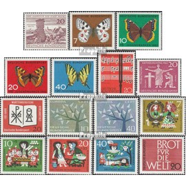 Prophila Collection BRD (BR.Deutschland) 375-389 (Complete Edition) Year 1962 Complete 1962 Mainz, Butterflies and Others (Stamps for Collectors)