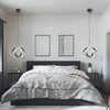 CANEOE Modern Led Pendant Light Fixtures, 5500K Black Pendant Lighting