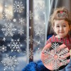 Topeedy 9 Sheets Silver Snowflake Window Stickers,Reusuable Large Silver Window