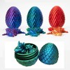 3D Printed Dragon Egg, Articulated Dragon Inside, Crystal Dragon Fidget