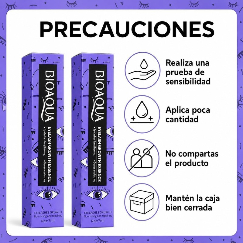 BIOAQUA Pack 2 Serum para Cejas, Pestañas, Línea del Cabello