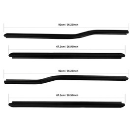 ROADFAR Window Molding Trim 4PCS Compatible with 1999-2016 for Ford F250 F350 F450 F550 Super Duty Crew Cab - Outer Replacement for F81Z-2521453-AA F81Z-2521452-AA - Weatherstrip Window Seal