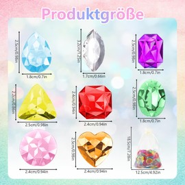 Gemstones for Children, Pack of 120 Colourful Diamonds Children, Large Gemstones Digging for Children, Glitter Stones, Crystals Children Children's Birthday for Treasure Party Vase Aquariums, Bath