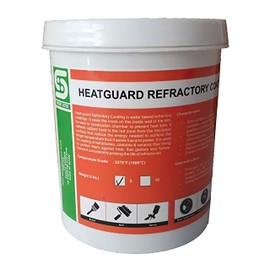 SIMOND STORE 5 lbs. Refractory Coating Heat Guard for Ceramic Fiber Insulation in Blacksmithing Forge - 3270°F High Temperature Heat-Guard for Propane Forge, Kiln, Smelting Furnace