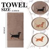Breling 3 Pcs Dachshund Hand Towels for Bathroom, 13.3 x