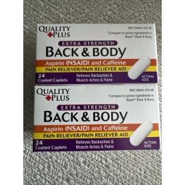 Quality Plus (2 Bottles ) Of Quality Plus Extra Strength Back & Body, 24-ct. Bottle