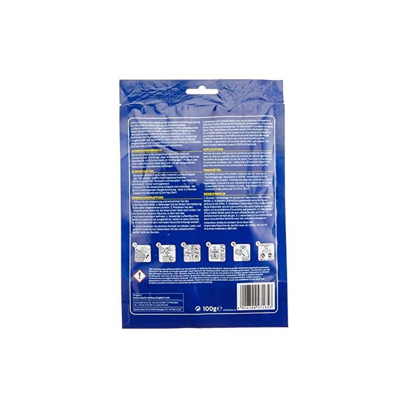 UHU Innovataive Compact Humidity Solution for Cars, Caravans, Basements and
