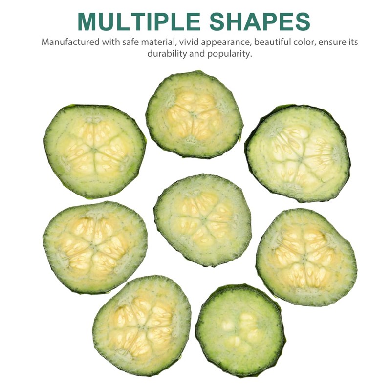 TEHAUX 12pcs Dried Pressed Cucumber Slices for DIY Decor Craft