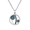 Rennie Mackintosh Inspired Round Enamelled 20mm Double Rose Necklace Pendant