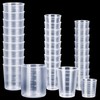 30 Pcs Reusable Plastic Measuring Cups, 30/50/100ml Resin Mixing Cups,