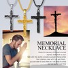 Suplight Gold Crucifix Cross Urn necklaces for Ashes Baptism Christian