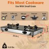 BesNerg 2 burner propane stove two burner, Portable Tempered Glass