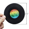 homEdge Vinyl Record Coasters, 6 Pieces of Retro Style Vinyl