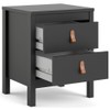 Tvilum, Black Matte Madrid 2 Drawer Nightstand