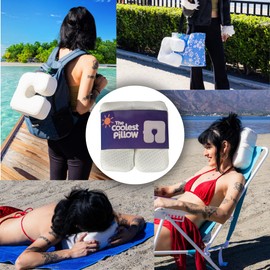 The Coolest Pillow - Essential for Sunbathing at Beach or Pool - Eliminate Aches of Face-Turning While Laying Face Down - Specifically Designed to Keep Your Face Cool While Tanning - by Bunnzzup