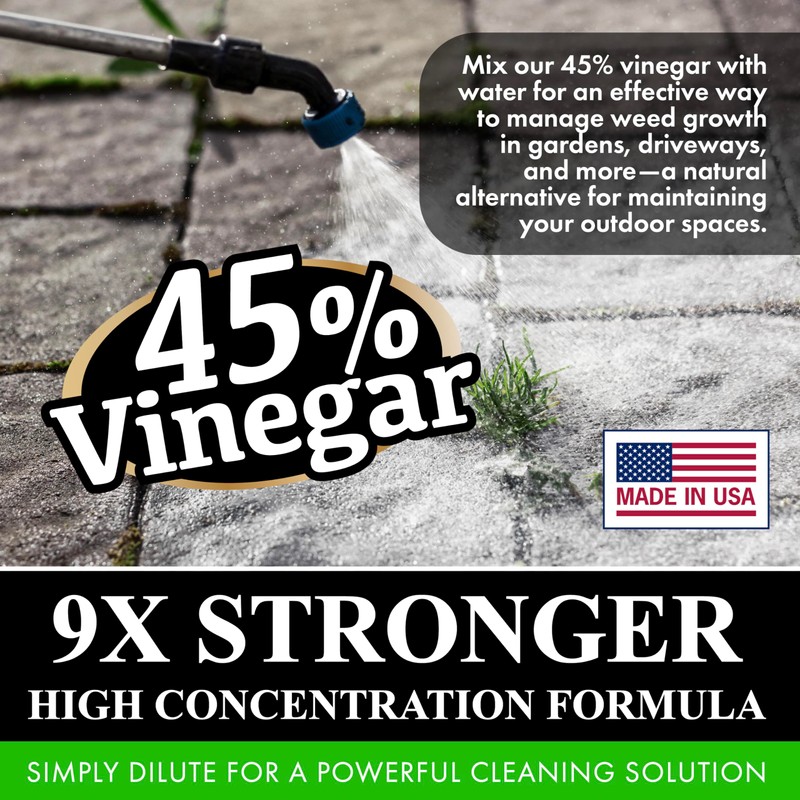 Nature's Freedom 45% Concentrated Vinegar, 2 Gallon - Dilutes to