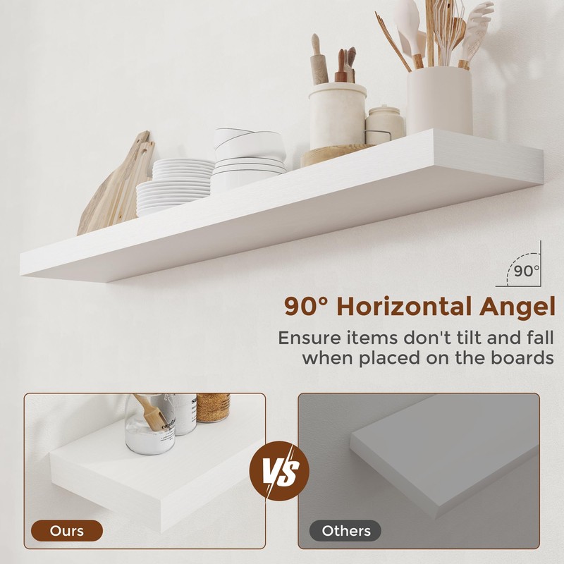 Heimlove 55 Inch Floating Shelves for Wall 8 Inch Deep