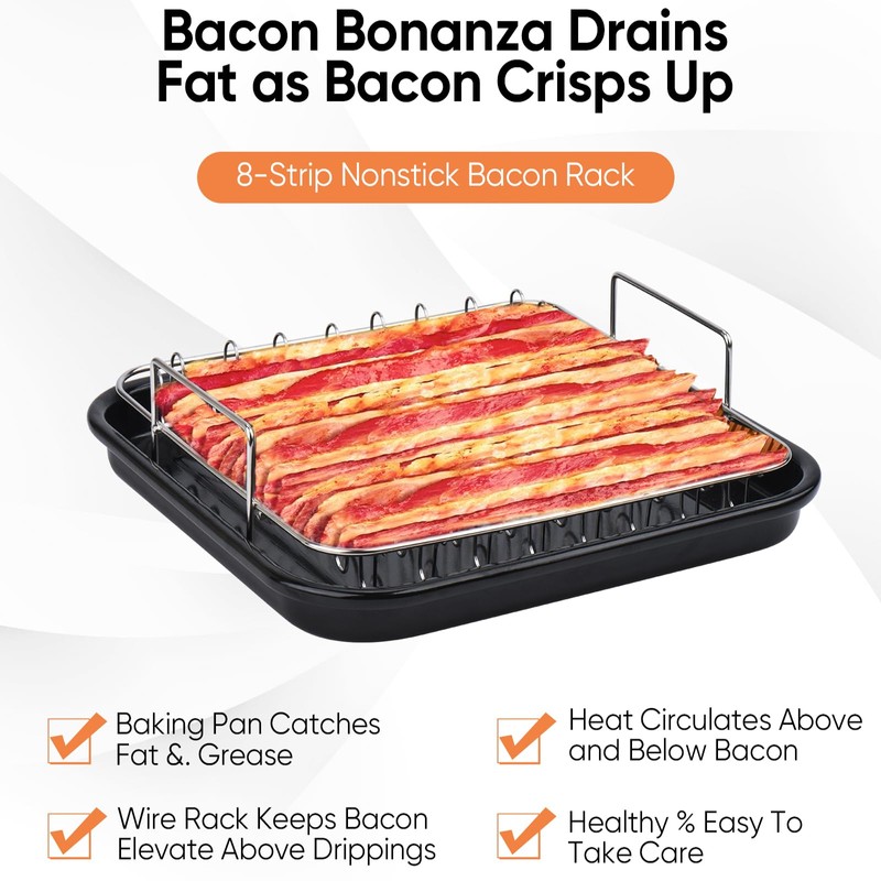 Favfully Dedicated Bacon Rack Cooking BRACE For Ninja Woodfire Pizza