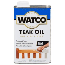 Watco Teak Oil Wood Finish, Quart, Clear