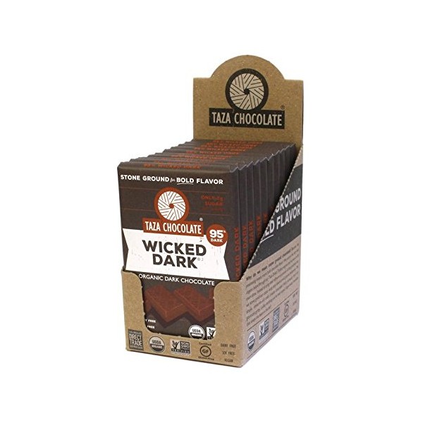 Taza Chocolate Organic Amaze Bar 95% Stone Ground, Wicked Dark,