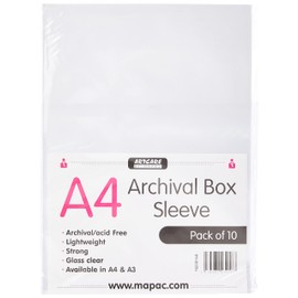Artcare A4 Archival Box Sleeves PK 10 (not Punched), Synthetic Material, 34.5x0.1x23 cm