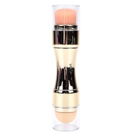 ZJchao Juego de Brochas de Maquillaje 4 en 1, Brocha Cosmética Multiusos Portátil de Doble Punta para Sombra de Ojos, Base, Rubor, Aplicación de Labio