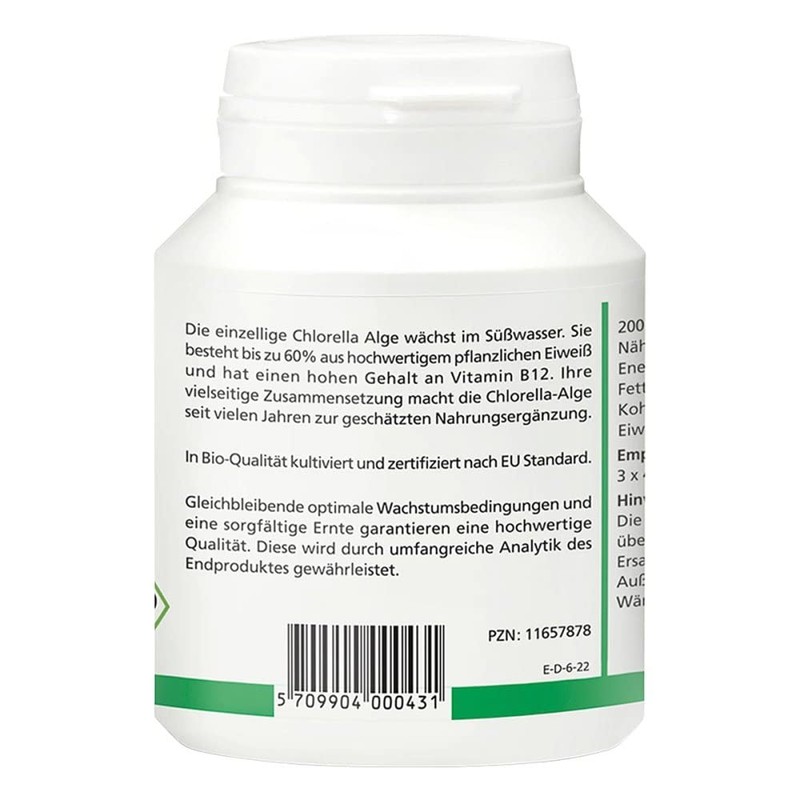 Organic Chlorella A Tablets 500 Tablets