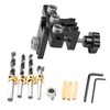 RUIITEN Updated 3 in 1 Woodworking Doweling Jig Kit, Adjustable
