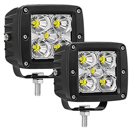 LED Cubes, RFROAD LIGHTING 2PCS 3 Inch 100W LED Pod Lights Spot Beam Square Driving LED Work Light Fog Light for Offroad Trucks ATV UTV SUV Car Boat