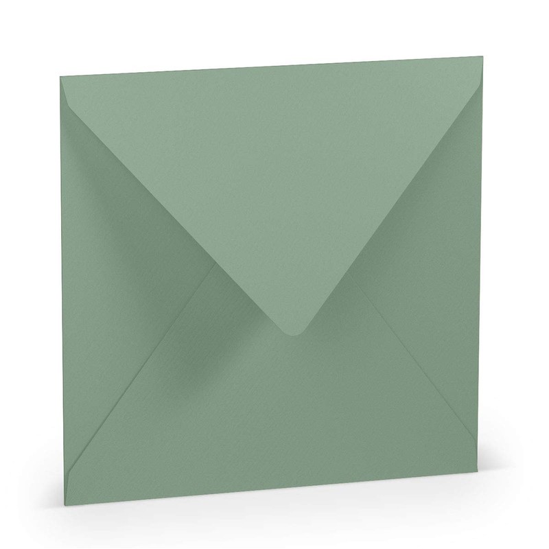 PAPERADO 10 square envelopes Eucalyptus ribbed 100 g/m² envelope without