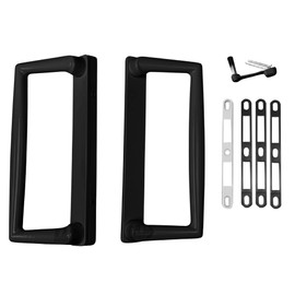 9" Bronze PGT Sliding Glass Patio Door Surface Mount Handle Set Replacement with Thumb Latch Lever, Screws, and Keepers - 4-7/8" Hole Spacing - Fix and Repair Door Hardware