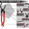 CAROTUPY 5Pcs Adjustable Oil Filter Pliers Set, Universal Oil Filter