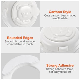 Homoyoyo 4Pcs Children Safety Button Security Lock Child Proof Car Computer Washing Machine Stove Key Start Button Protection Cover Baby Safety Lock Pressing Device