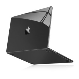 MOSISO Compatible with MacBook Air 15 inch Case 2025 2024 2023 Release M3 A3114 M2 A2941 with Touch ID, Surpass Natural Beauty Protective Plastic Hard Shell Case Cover, Crystal Black