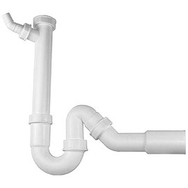Blanco Siphon Odour Trap for Kitchen Sink Suitable for All Blanco Sinks with Connector for Dishwasher or Washing Machine