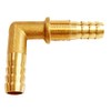 Uenede 2PCS Solid Brass 90°Elbow Barb Bulkhead Fitting 3/8”OD Barb