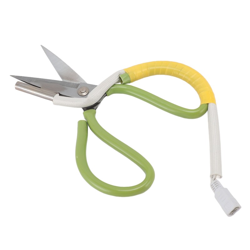Electric Heating Shears Steel Blades Adjustable Temperature Heated Scissors for