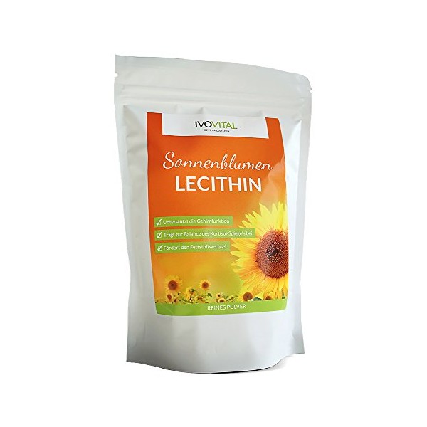 Sonnenblumen Lecithin Pulver, IVOVITALÂ® (allergenfrei und gvo-frei) (300 g)