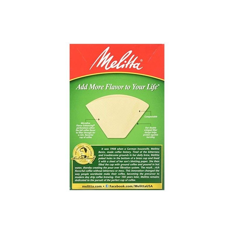 Melitta Cone Coffee Filters, Natural Brown #4, 300 Count (Pack