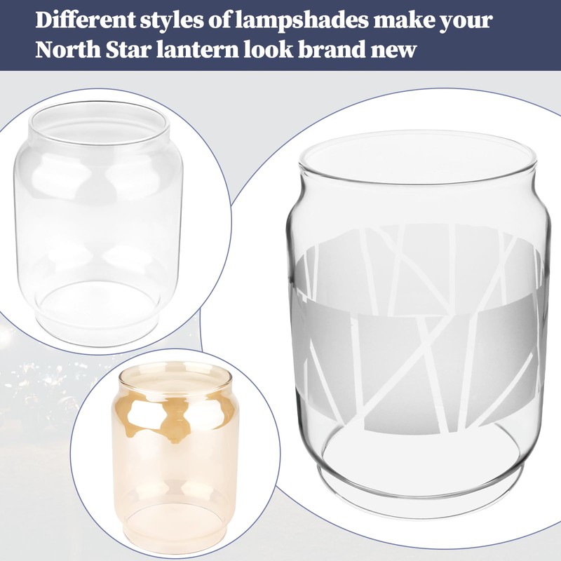 Clear Lantern Globe Compatible with Coleman Northstar Lanterns 2000/2500 (pattern)