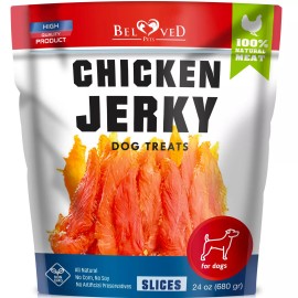 Beloved Pets Natural Chicken Jerky Dog Treats High Protein Grain Free 1.49 Pound Pack