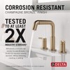 Delta Faucet Nicoli Pull-Down Widespread Bathroom Faucet, Gold Bathroom Sink