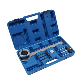 Hteedy XC1777 Crankshaft Pulley Removal Tool Set for Land Rover V8 Engine Crankshaft Pulley, Portable Crank Puller Installer Hold Tool Kit w/Storage Case, Engine Crankshaft Pulley Removal Tools