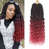 Burgundy Pre-Looped Goddess Locs Crochet Hair for Black Women-8 Packs