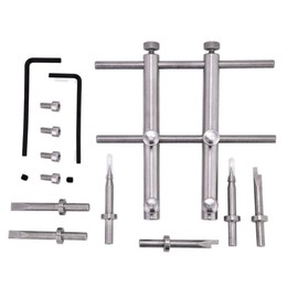 DSLR Camera Lens Removal Tool, Professional Stainless Steel Dual Tip DSLR Lens Wrench 10-100mm Lens Repair Kit with 6 Shanks, 6 Screws and 2 Hex Fasteners