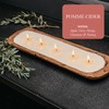 TLC Candle Co. 5-Wick Hand-Carved Wooden Dough Bowl Soy Candles