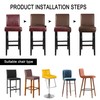 PiccoCasa Pack of 2 Bar Stool Covers, Waterproof Dining Chair