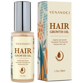 Aceite para el crecimiento del cabello con romero y biotina: suero natural para el crecimiento del cabello para mujeres y hombres - Tratamiento anti pérdida y adelgazamiento - Promueve un cabello más
