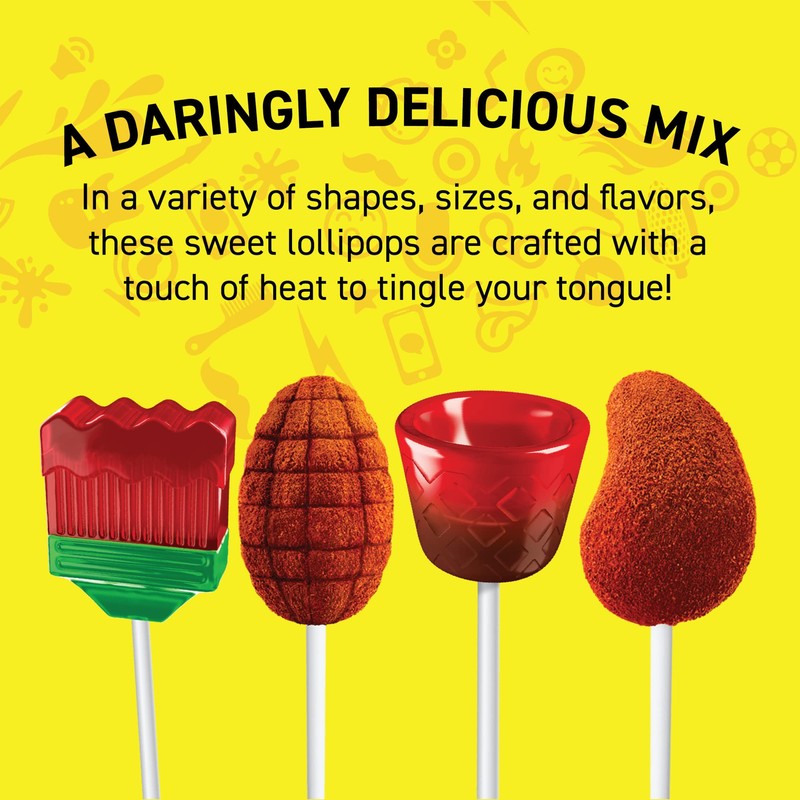 Vero Banda Fuego Mix Assorted Chili Lollipops, Artificially Flavored, Net