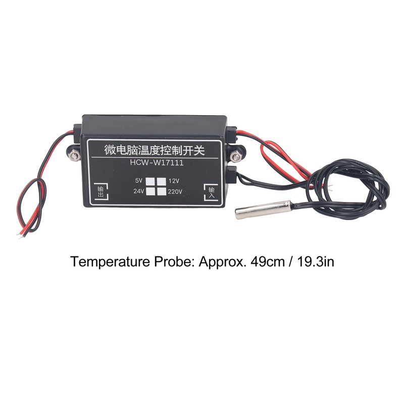 Temperature Controller 12V Microcomputer Digital Thermostat Adjustable Command Type High